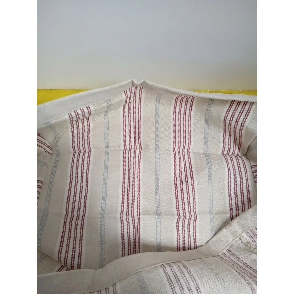 Longaberger‎ Back Porch Basket Liner Awning Stripe Red Blue Cream 20110137